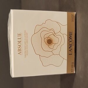 Lancome Absolue Rose Perfumed Soap and Gold Pouch